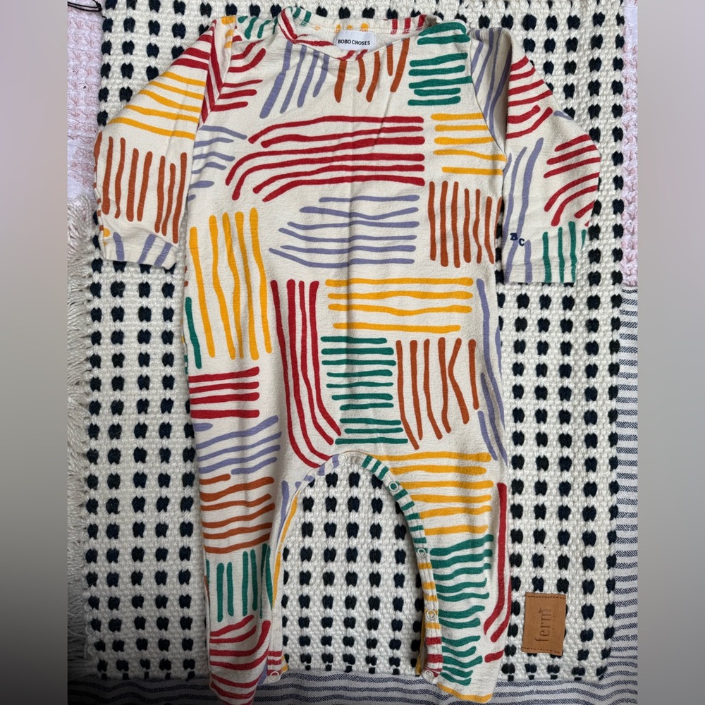 Bobo Choses Colorful Lines Onesie